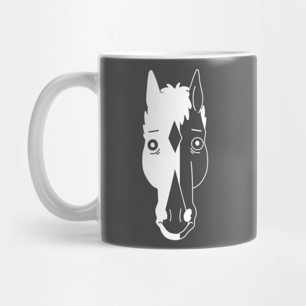 Bojack Horseman Face (white) by GeleHaas